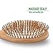 Natural Wooden Hair Brush, Best Bamboo Paddle and Bristle Detangling Hairbrush with Mini Travel Brush Set for Women Men and Kids, for Thick Fine Straight Curly Wavy Dry and Wet Hair