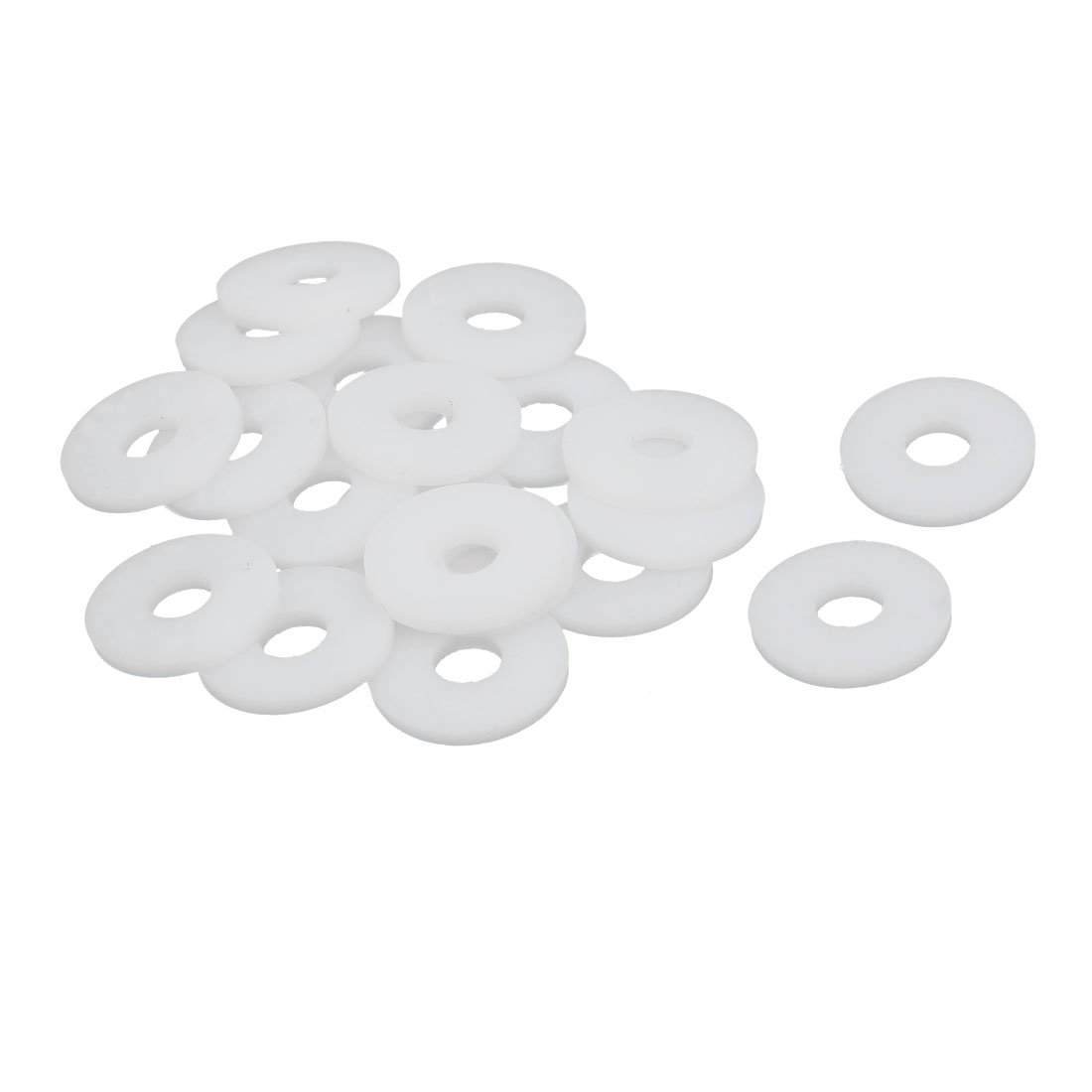 sourcingmap PTFE Flat Washers 18mm OD 6mm ID 2mm Thickness Sealing Gasket for Faucet Pipe Water Hose, White, Pack of 20 — image 1