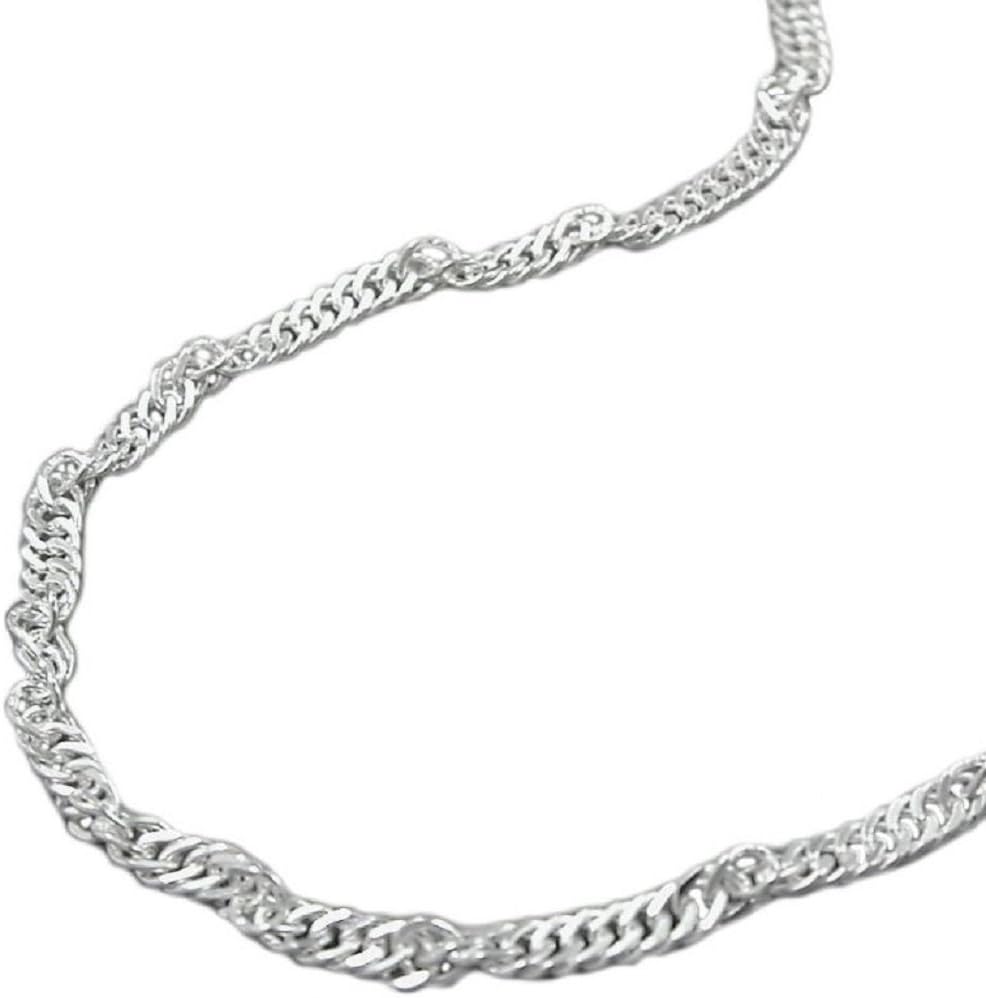 Waist chain singapore chain end ball 4mm women diamond cut 925 silver length 100 cm width 2,2 mm