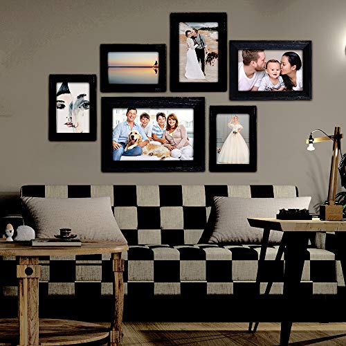 Metrekey 11×14 Picture Frame Woodgrain Beveled Edge 14×11 Photo Frames