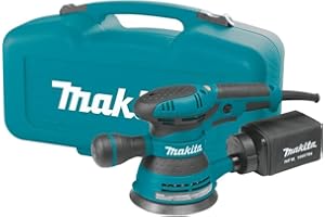 Makita 5 in. Random Orbit Sander with Case, Variable Speed, Hook-and-Loop Pad, Rotatable Front Handle, Lock-On Switch