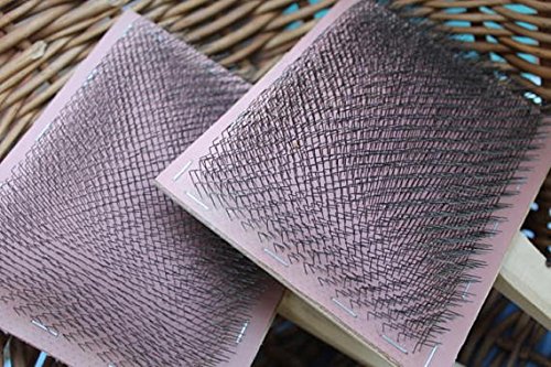 Wire brush, hand Carders, All Purpose Wool Carders, 72 TPI, Hand Cards, Wool Processing, Makes Rolags, Batt, Curved, Ergonomic - Thumbnail 3