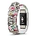 AIWELL Compatible for Fit bit Charge 2 Bands,Silicone Adjustable Replacement Sport Strap Printed Bands with Classic Buckle for Fit bit Charge2 HR,Fit bit Charge 2 Accessories Wristbands