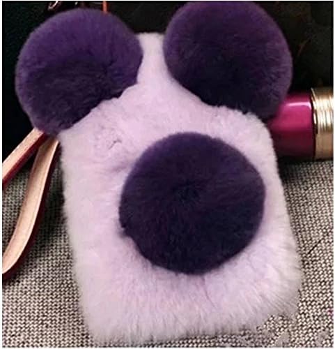 Galaxy Note 8 Case, Liqucase [Imitation Rabbit Hair ] [Washable] [Adorable Case] [Ultra Soft ] Fluffy Villi Faux Fur Plush Protective Phone Cover Cute Case for Samsung Galaxy Note 8 6.3" (Plush Ball/Black)