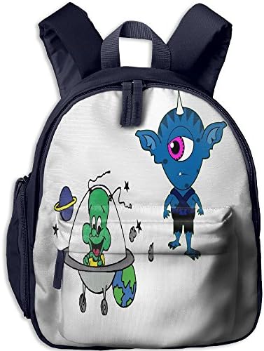 Cartoon Alien In Space Kid's Shoulder Backpack School Bag School Backpack Backpack For Teens Boys Girls Students