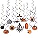 Halloween Decorations Indoor Hanging Swirls for Haunted House Decor Ceiling Swirl Decoration Included Bats, Spider, Ghost, Pumpkin, 3D Chandelier (30 Piece)