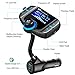 Bluetooth FM Transmitter with QC 3.0, LUMAND Wireless in-Car Radio Adapter Hands Free Car Kit with 1.7 Inch Display and Dual USB Car Charger AUX Output TF Card Slot