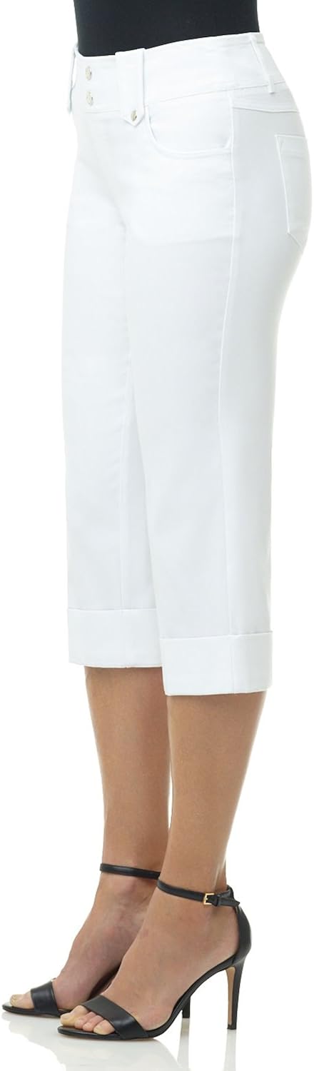Rekucci Women's Ease into Comfort Modern Classic Cuffed Capri at  Women’s Clothing store