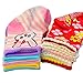 Lystaii 12 Pairs Anti-slip Soft Cotton Baby Kid Socks for 1-3/12-36 Months Years Baby 3.5''-4.7'' Cute Cartoon Boys Girls Toddler Socks Random Color Non-Skid Knit Infants Socks