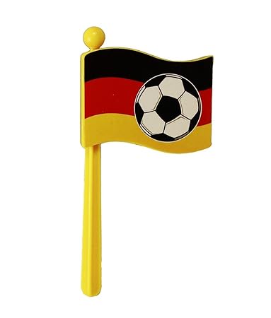 HAAC Fan Handrassel mit Ball Fahne Flagge 19 cm in Deutschlandsfarben Deutschland Fußball EM 2016