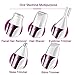Painless Women's Hair Removal 5 in 1 Rechargeable Portable Hair Remover Electric Trimmer Hair Epilator for Face Eyebrow Nose Armpit Legs Bikini Line Ladies Shaver- Wet & Dry Use ( Purple )