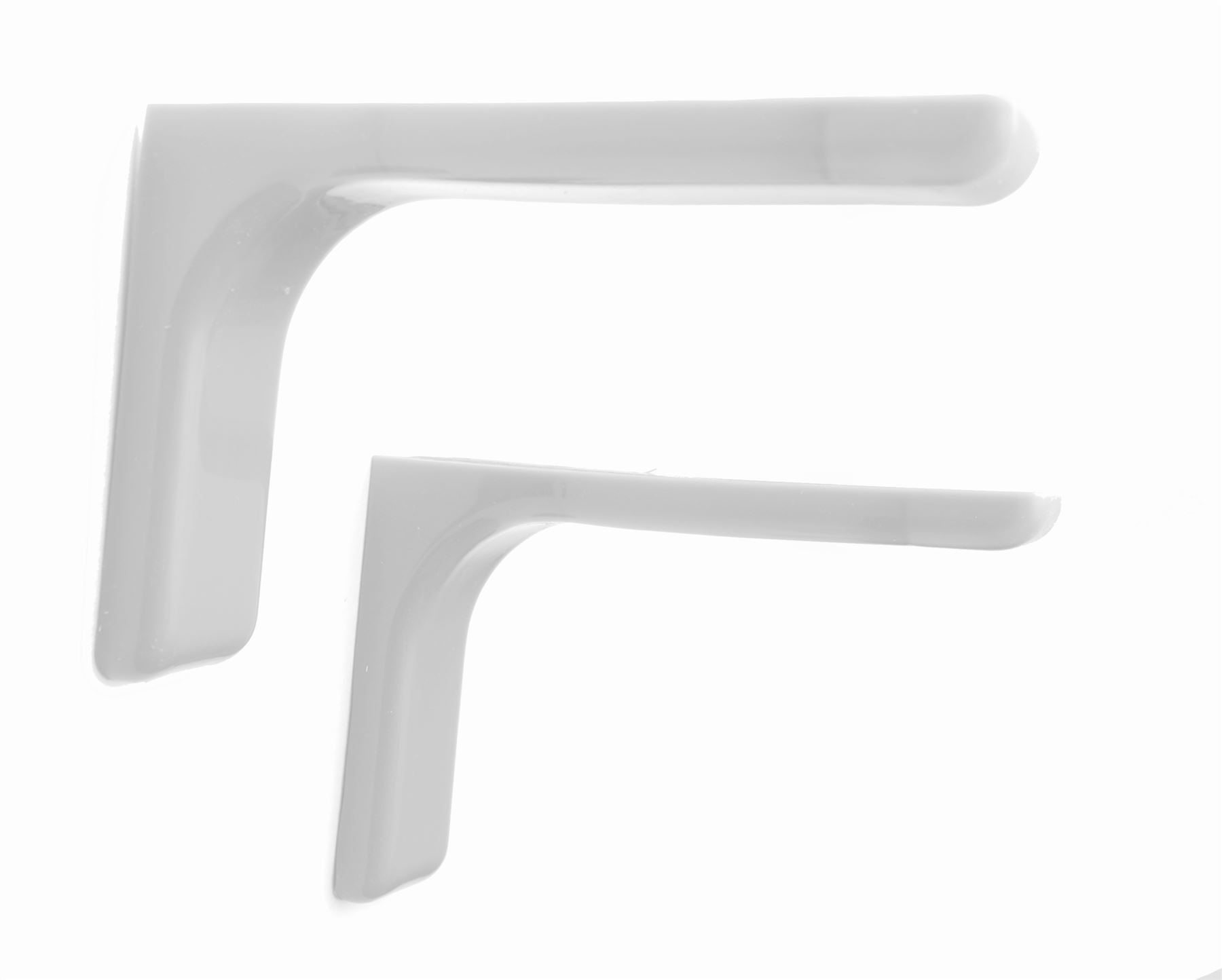 Shelf Support Brackets with Covers 240mm Invisible/Concealed Fixings White