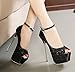getmorebeauty Women's stripper Heels Sandals Lace Flower Strappy Hollow stiletto High Heels