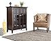 SIMPLIHOME Bedford SOLID WOOD Universal TV Media Stand, 53.9 inch Wide, Living Room Entertainment Center, Storage Cabinet with Glass Doors, for Flat Screen TVs up to 60 inches in Dark Tobacco Brown