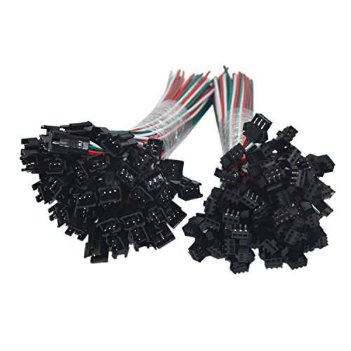 Hkbayi 50pair / 50sets 3 pin jst sm male female plug le…