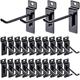 50 Pack Black Metal Slatwall Hooks 4 Inch Slatwall