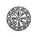 Patches for Jackets Men, 3PCS North Viking Compass Thor Hammer Rune Vegvisir Celtic Embroidered Patch Cool DIY Decor - Black & White