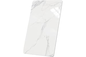 SSTBLEV Rectangle Table Top,39.3 x 23.6 ” White Sintered Stone Tabletop, DIY Replacement & Cover Marble Desktop, Scratch & Wear Resistant, Easy to Clean, Suitable for Indoor & Outdoor