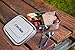 Stainless Steel Bento Lunch Box EXTRA LARGE. 3 Sections Holds Sandwich and Two Sides. Ecofriendly Durable Perfect LunchBox for Adults Office or Outdoor. Holds 8 Cups of Food! Steel Cutlery Included