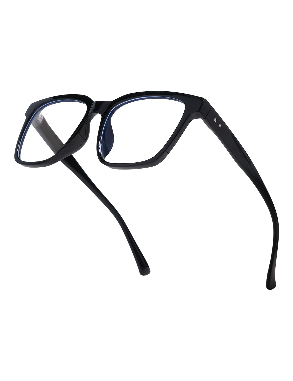 Photo 1 of ZanyLen Oversized TR90 Blue Light Glasses For Woman, Computer/TV/Gaming for Women/Men Anti Glare/UV Protect/Square Black Eyeglasses