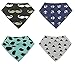 ZANETA Baby Bandana Bibs,Unisex 4 Pack set for Super Absorbent Drooling and Teething Newborns and Toddlers ,100% Cotton,Soft and Adjustable snaps