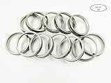 Stainless Steel Rust Resistant Screw Bands / Rings for Mason, Ball, Canning Jars (12 Pack, Regular Mouth)