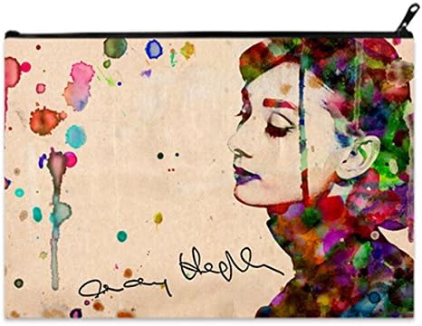 Fashion Cosmetic Makeup Bag Coin/Cash Purse Pouch with Audrey Hepburn Print.