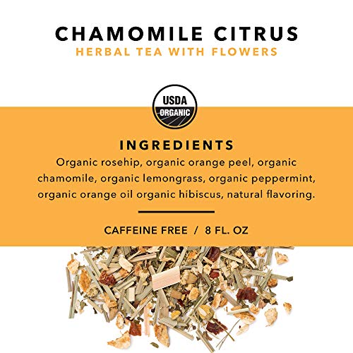 Pinky Up Chamomile Citrus Loose Leaf Tea Herbal Tea, Caffeine Free