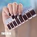 WOKOTO 6Pcs Nail Polish Stickers With 1Pc Nail File Kit Full Nail Tips Nail Self Adhesive Stickers Nail Designs Set
