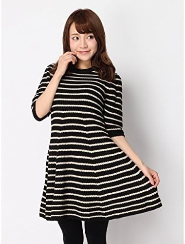 ウィゴー レディース Wego ウィゴー Wego ボーダーニットワンピース ブラック系ボーダー F Tシャツ カットソー 通販 Amazon
