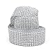 Aspire Silver Rhinestone Ribbon, Diamond Rhinestone Mesh Ribbon, 1.5