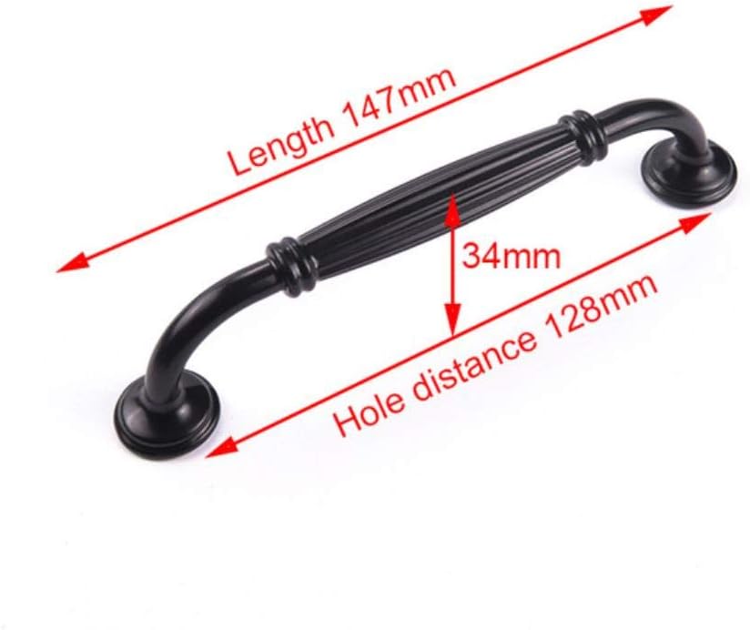 Tiradores de gabinete negros Tiradores de puerta de cocina de aleación