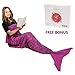 AmyHomie Mermaid Tail Blanket, Crochet Mermaid Blanket for Adults Soft All Seasons Sleeping Blankets Gift for Teen Girls Women(Rainbow,Adults)