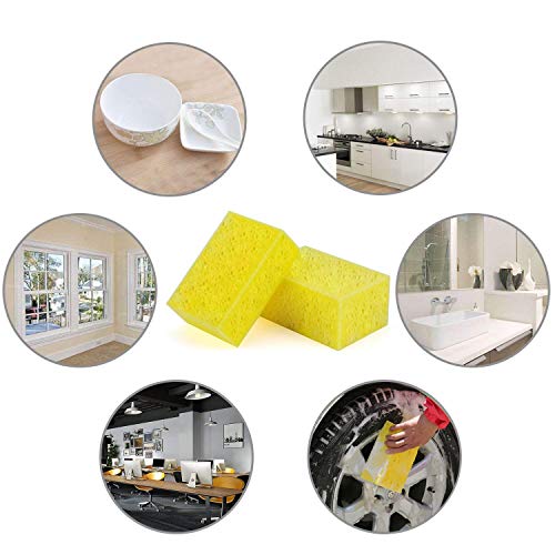 TriPole Car Cleaning Sponge Car Wash Sponge Artifact 4 Pack Non