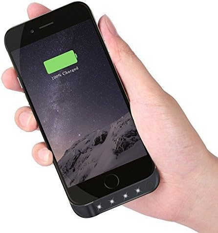 Hornet Electronics TM, iPhone 6S / iPhone 6 Extended Rechargeable Battery Case with Built in USB PowerBank with 5800mah Capacity (2.5X Extra Battery) - Black