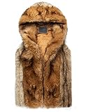 Moonwalk Men`s Faux Fur Hooded Sleeveless Vest