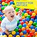 kiddzery Plastic Air Filled Balls for Pits 200 Pack | Crush Proof, Durable, BPA & Phthalates Free, Colorful | for Indoors & Outdoors, Play Tents, Kiddie Pools, Playpen, Jumping Castles, Bounce Houses