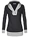 Timeson Womens Long Sleeve Knitted Panel Hooded Casual Sweatshirt
