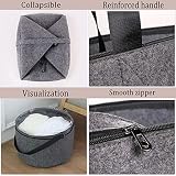 UPJWS Large Round Hat Storage Bag with Lid for Women Travel Toy Container view 8