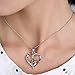MagicW Gifts for Mom and Baby Heart Pendant Necklace Mom Gifts Charm Fashion Chain Necklace Gifts for Mom from Son Daugter