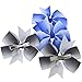 20 Pair 3in Pinwheel Rainbow Bows Grosgrain Ribbon Hair Clips For Baby Girls Teens Kids Toddler Gifts Accessories