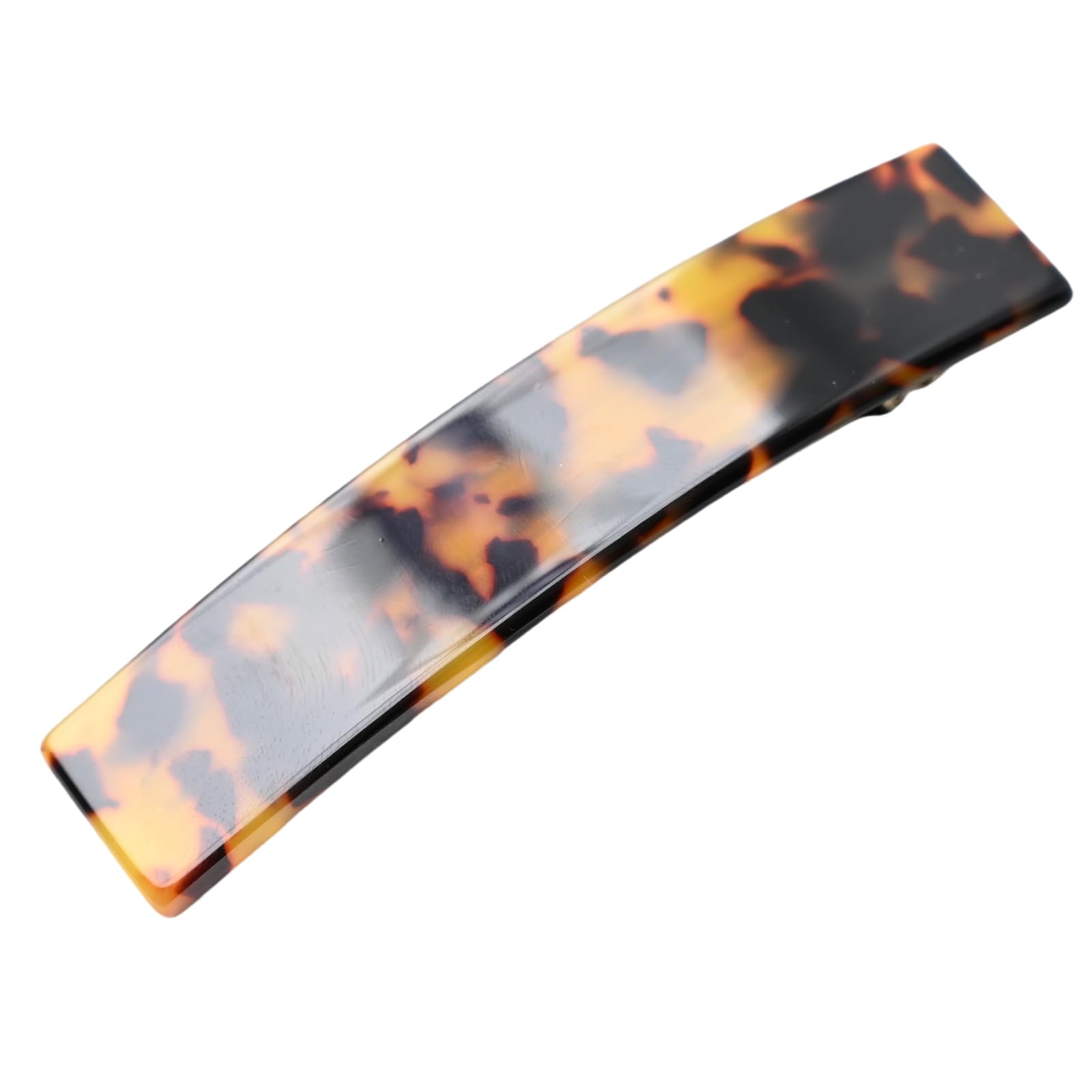 Photo 1 of Prettyou Handmade Celluloid French Clip Design Tortoise Shell Oblong Luxury Fashion Accessories Hair Clip Claw for Women Barrettes (leopard)