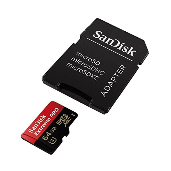 SanDisk Extreme Pro microSDXC 64GB bis zu 95MB/Sek, Class 10, U3 Speicherkarte