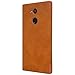 Sony Xperia XA2 Ultra Case,Mangix Flip PU Leather Wallet Smart Sleep Wake Protection Shell Case with Card Slot for Sony Xperia XA2 Ultra (Brown)