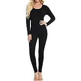 Locachy Cotton Thermal Underwear for Women Ultra Soft Long Johns Top & Bottom Set