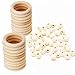 Assorted Macrame Wood Beads Macrame Large Hole Unfinished Wood Rings Circles Macrame Wall Hanging Craft DIY Kit