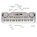 aPerfectLife Piano for Kids, Multi-Function 61 Keys Electronic Organ Kids Piano Musical Teaching Keyboard Toy for Kids Children (Silver)