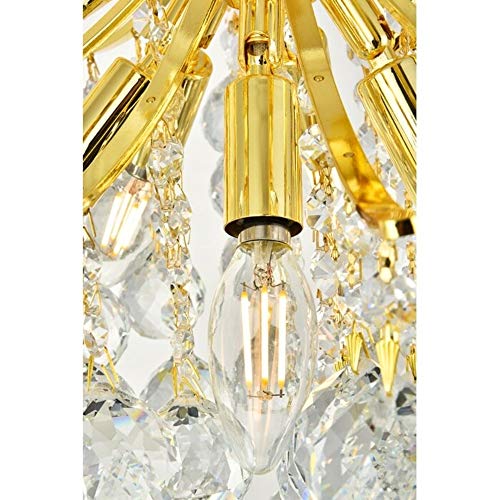 Worldwide Lighting Empire Collection 6 Light Gold Finish Crystal