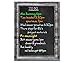 Smart Planner's Rustic Wood Black Magnetic Refrigerator Dry Erase ChalkBoard | Photo Realistic Chalkboard Design | Use Vertical or Horizontal