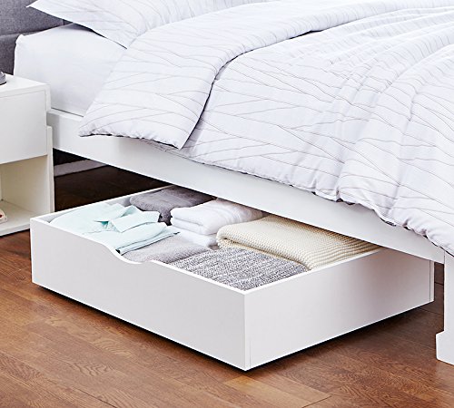 DormCo The Storage MAX - Underbed Wooden Organizer With Wheels - White